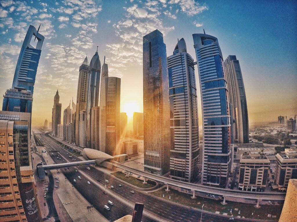 Sonnenaufgang in Dubai