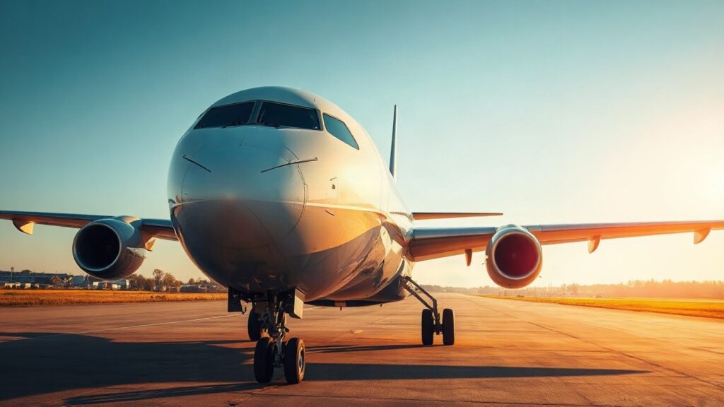 Ein Flugzeug auf dem Rollfeld steht sinnbildlich für die neuen Hurghada Flüge ab Graz – Symbolbild, KI-erzeugt