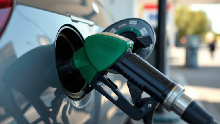 Eine Zapfsäule an einer Tankstelle symbolisiert die Erhöhung des Dieselpreises durch den neuen CO2-Preis ab 2027 – Symbolbild, KI-erzeugt