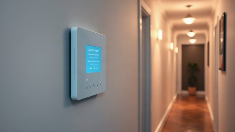 Ein Smart-Home-Steuerungsgerät an einer Wand symbolisiert die Folgen des Loxone Hackerangriffs für vernetzte Haushalte – Symbolbild, KI-erzeugt