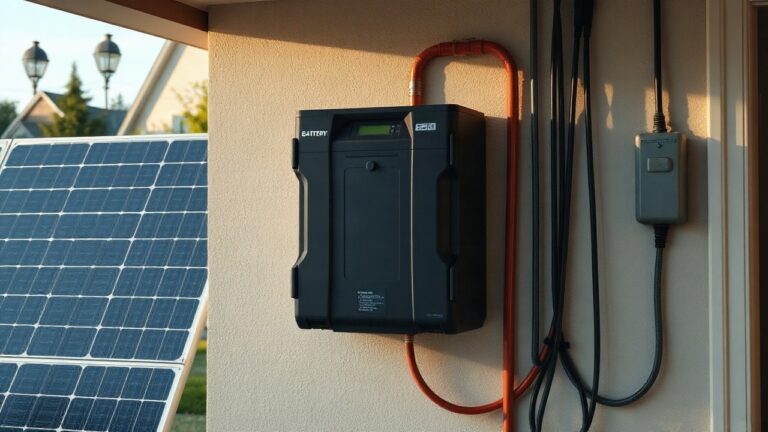 Ein Batteriespeicher an einer Hauswand steht sinnbildlich für die Sonnen Insolvenz und ihre Folgen für Kunden – Symbolbild, KI-erzeugt